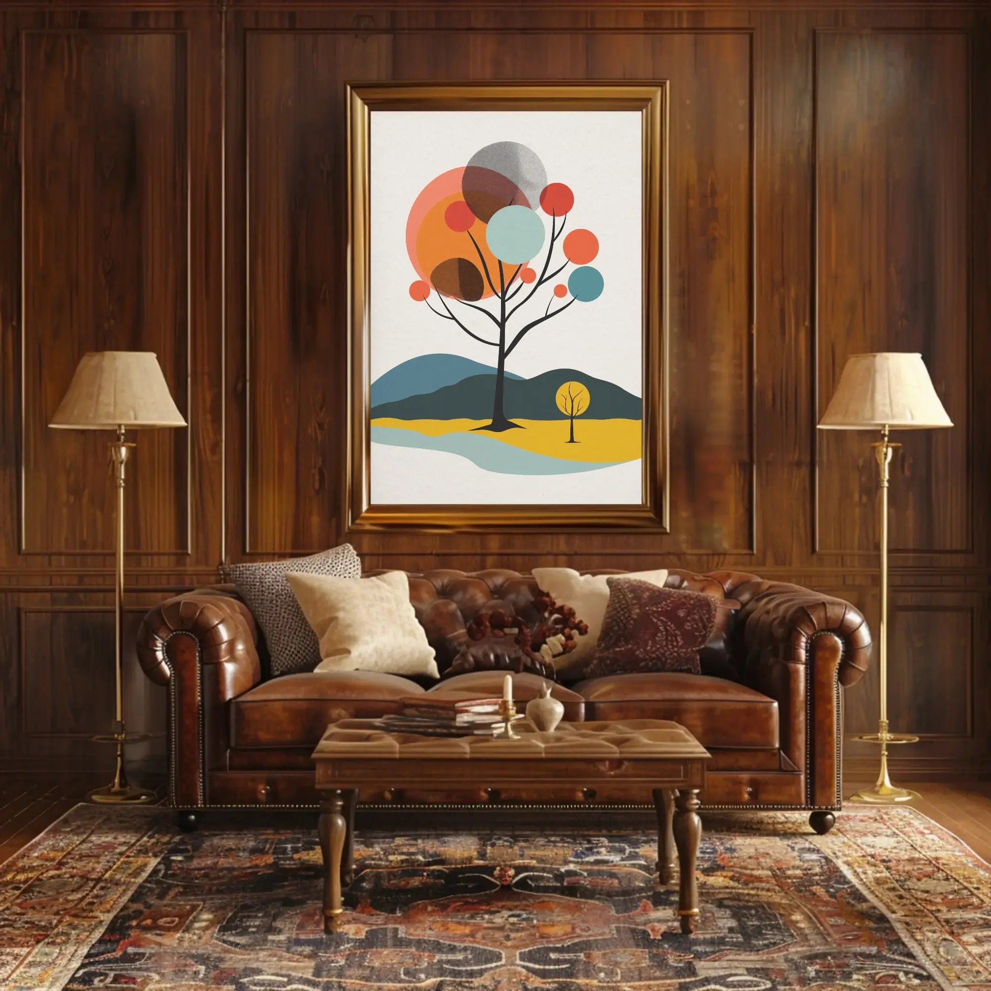 Abstract Trees Modern Art Print Poster PosterGoat
