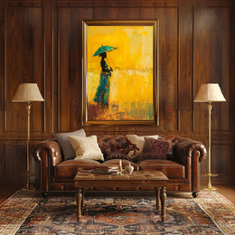Abstract Umbrella Silhouette: Modern Artistic Poster PosterGoat
