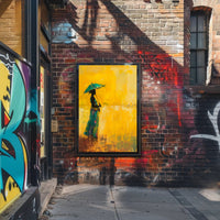 Abstract Umbrella Silhouette: Modern Artistic Poster PosterGoat