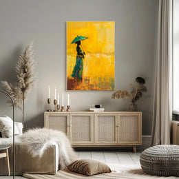 Abstract Umbrella Silhouette: Modern Artistic Poster PosterGoat