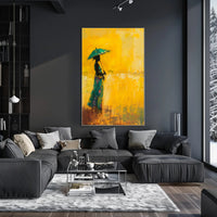 Abstract Umbrella Silhouette: Modern Artistic Poster PosterGoat