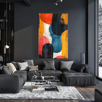 Abstract Vibrant Brush Strokes Energy Artwork Poster PosterGoat