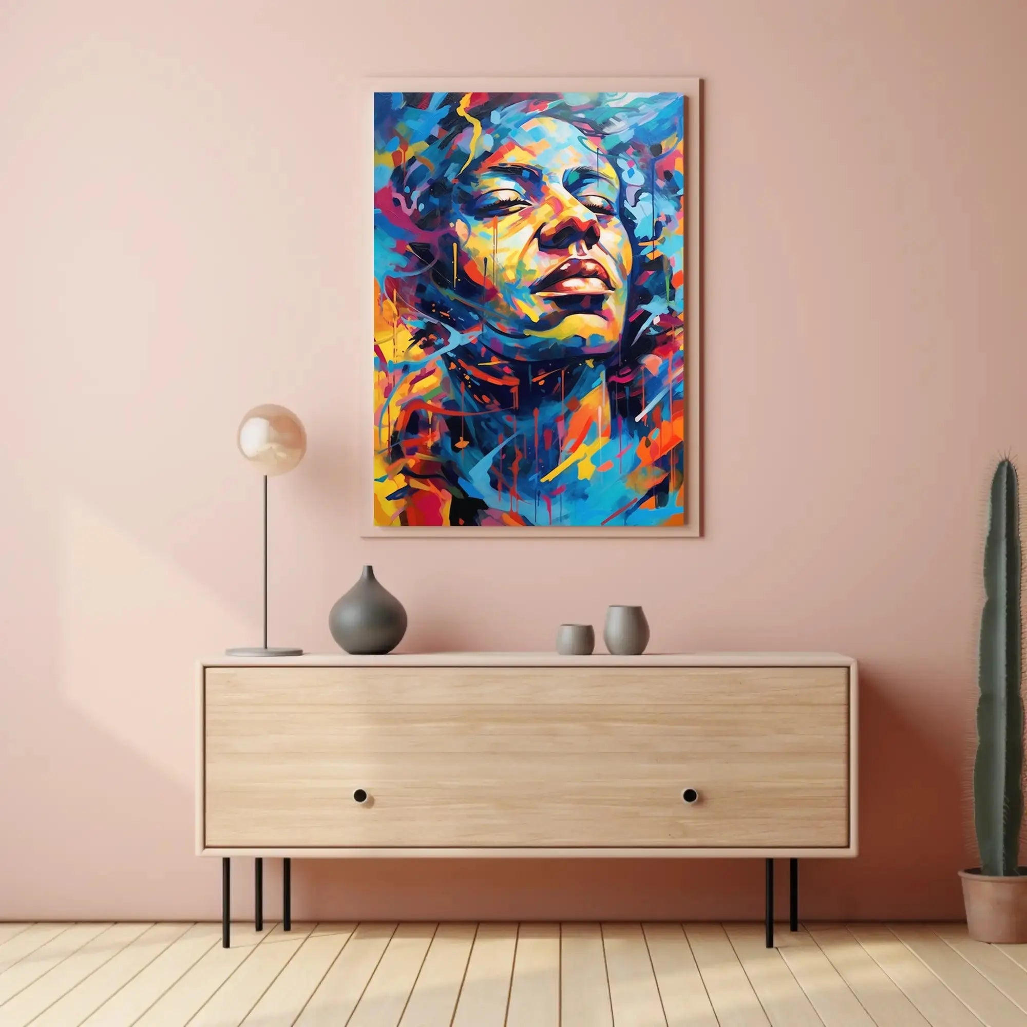 Abstract Vibrant Expression in Modern Artistic Poster PosterGoat