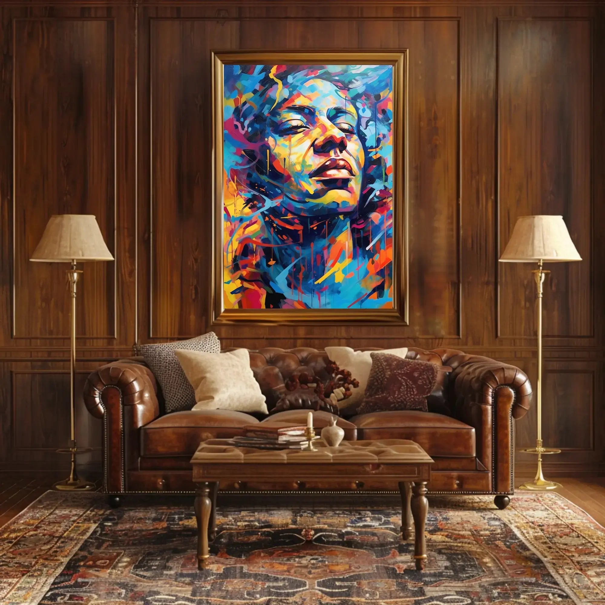 Abstract Vibrant Expression in Modern Artistic Poster PosterGoat