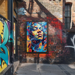 Abstract Vibrant Expression in Modern Artistic Poster PosterGoat