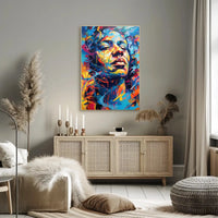 Abstract Vibrant Expression in Modern Artistic Poster PosterGoat