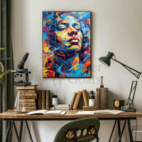 Abstract Vibrant Expression in Modern Artistic Poster PosterGoat