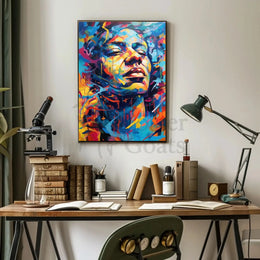 Abstract Vibrant Expression in Modern Artistic Poster PosterGoat