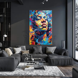 Abstract Vibrant Expression in Modern Artistic Poster PosterGoat