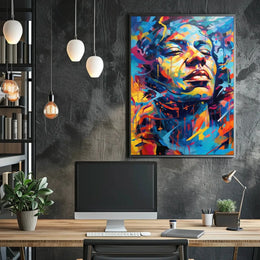 Abstract Vibrant Expression in Modern Artistic Poster PosterGoat