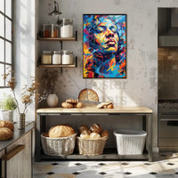 Abstract Vibrant Expression in Modern Artistic Poster PosterGoat
