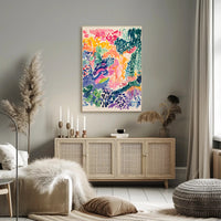 Abstract Vibrant Expressionism Art Print for Artistic, Pop Culture Poster PosterGoat