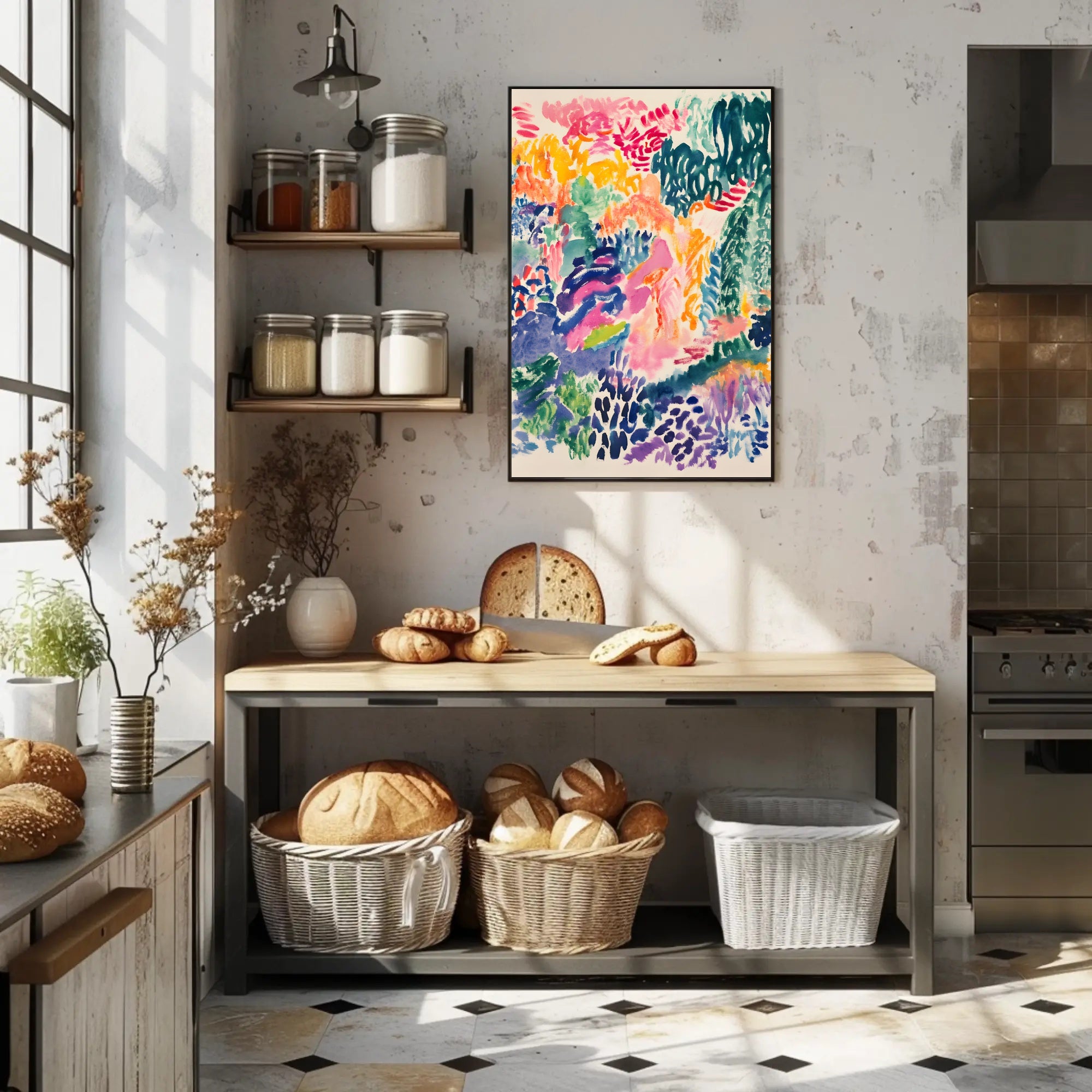 Abstract Vibrant Expressionism Art Print for Artistic, Pop Culture Poster PosterGoat