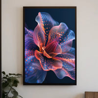 Abstract Vibrant Flower Design - Artistic Poster PosterGoat