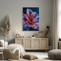 Abstract Vibrant Flower Design - Artistic Poster PosterGoat