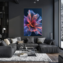 Abstract Vibrant Flower Design - Artistic Poster PosterGoat