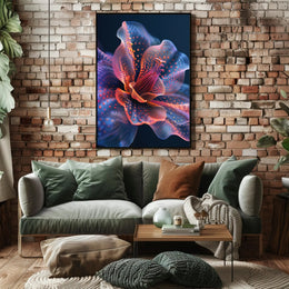 Abstract Vibrant Flower Design - Artistic Poster PosterGoat