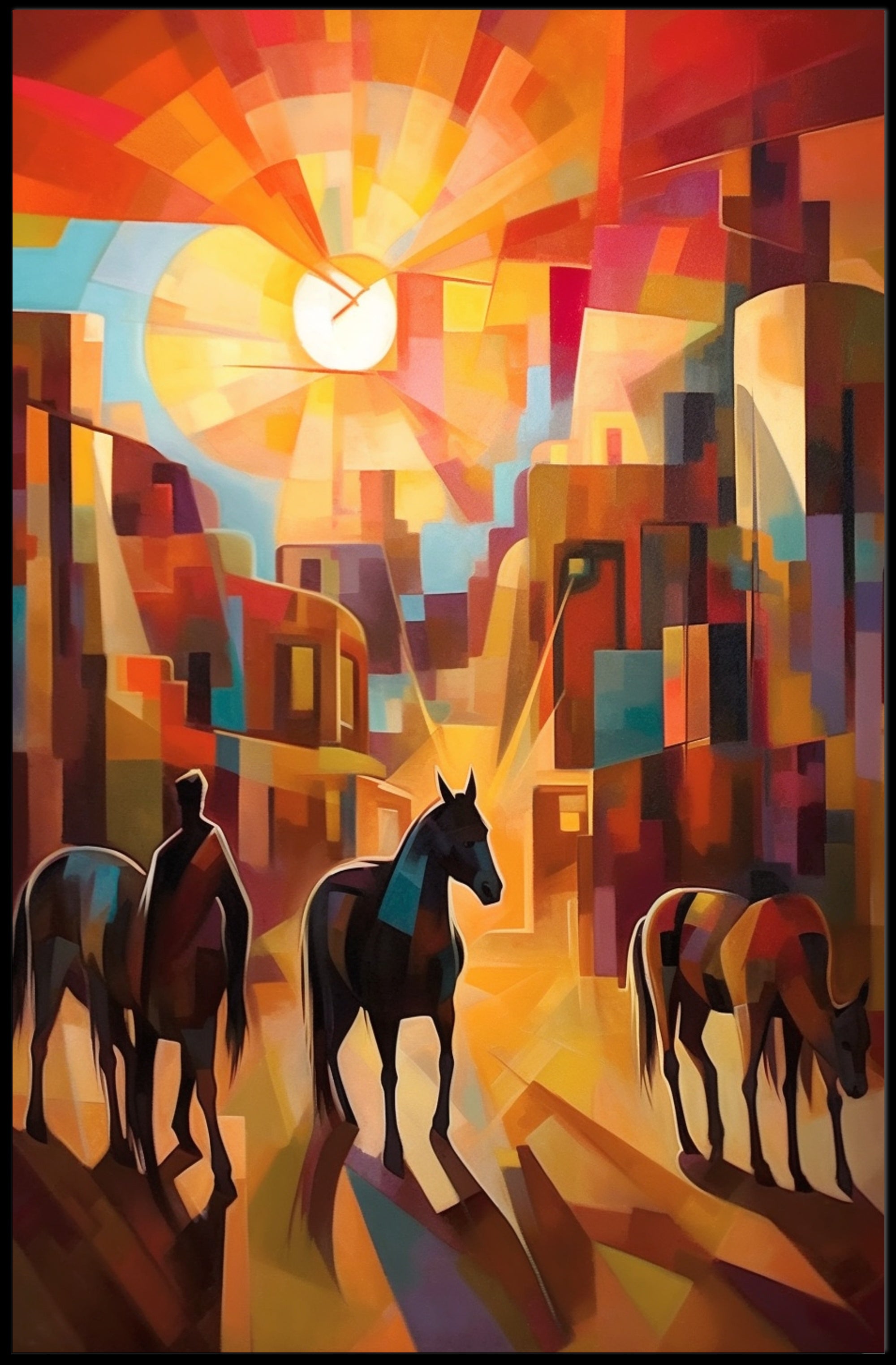 Abstract Western Sunscape Poster PosterGoat