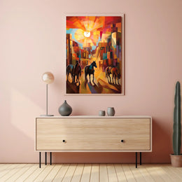 Abstract Western Sunscape Poster PosterGoat