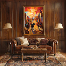 Abstract Western Sunscape Poster PosterGoat