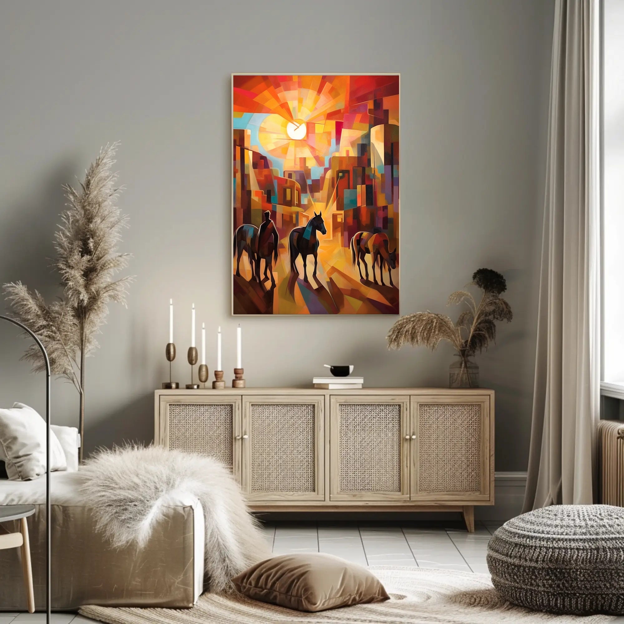 Abstract Western Sunscape Poster PosterGoat