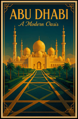 Abu Dhabi A Modern Oasis Poster PosterGoat