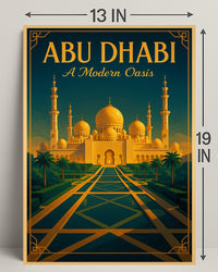 Abu Dhabi A Modern Oasis Poster PosterGoat