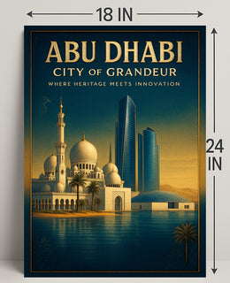 Abu Dhabi City of Grandeur Poster PosterGoat