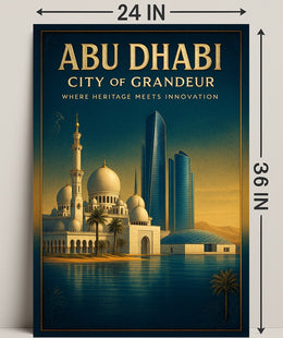 Abu Dhabi City of Grandeur Poster PosterGoat