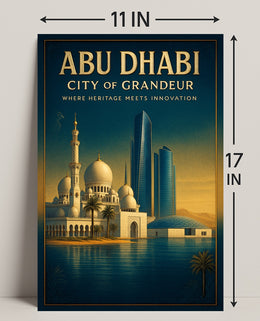 Abu Dhabi City of Grandeur Poster PosterGoat