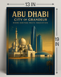 Abu Dhabi City of Grandeur Poster PosterGoat