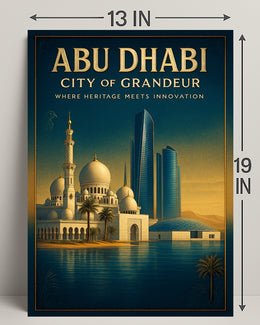 Abu Dhabi City of Grandeur Poster PosterGoat