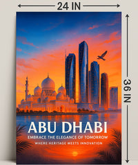 Abu Dhabi Embrace the Elegance of Tomorrow Poster PosterGoat