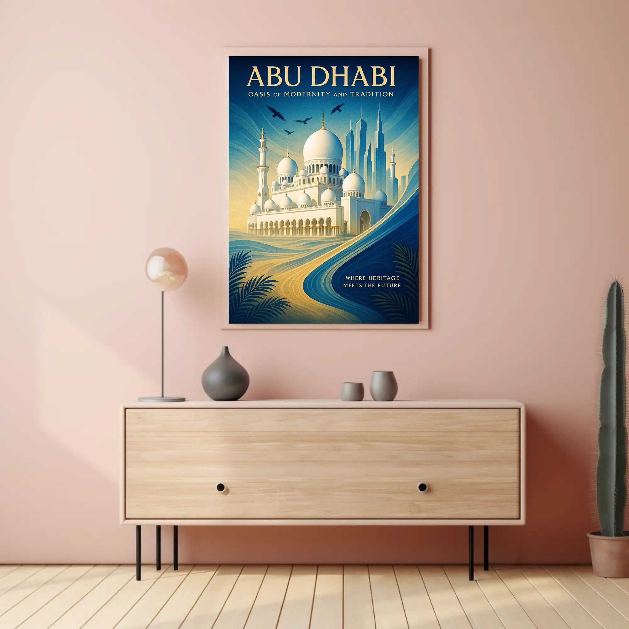 Abu Dhabi Oasis of Modernity and Tradition Poster PosterGoat