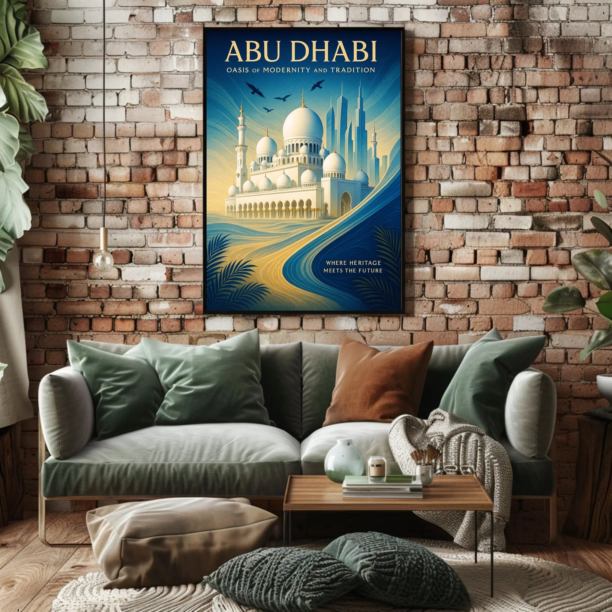 Abu Dhabi Oasis of Modernity and Tradition Poster PosterGoat
