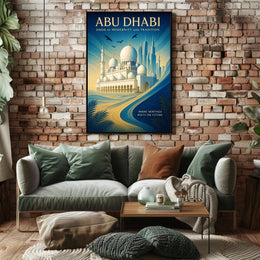 Abu Dhabi Oasis of Modernity and Tradition Poster PosterGoat
