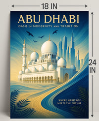 Abu Dhabi Oasis of Modernity and Tradition Poster PosterGoat