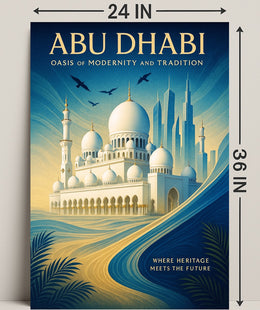 Abu Dhabi Oasis of Modernity and Tradition Poster PosterGoat