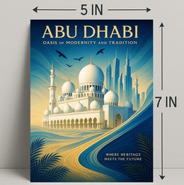 Abu Dhabi Oasis of Modernity and Tradition Poster PosterGoat
