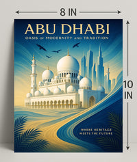 Abu Dhabi Oasis of Modernity and Tradition Poster PosterGoat