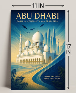 Abu Dhabi Oasis of Modernity and Tradition Poster PosterGoat