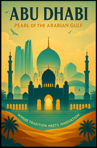 Abu Dhabi Pearl Of The Arabian Gulf Poster PosterGoat