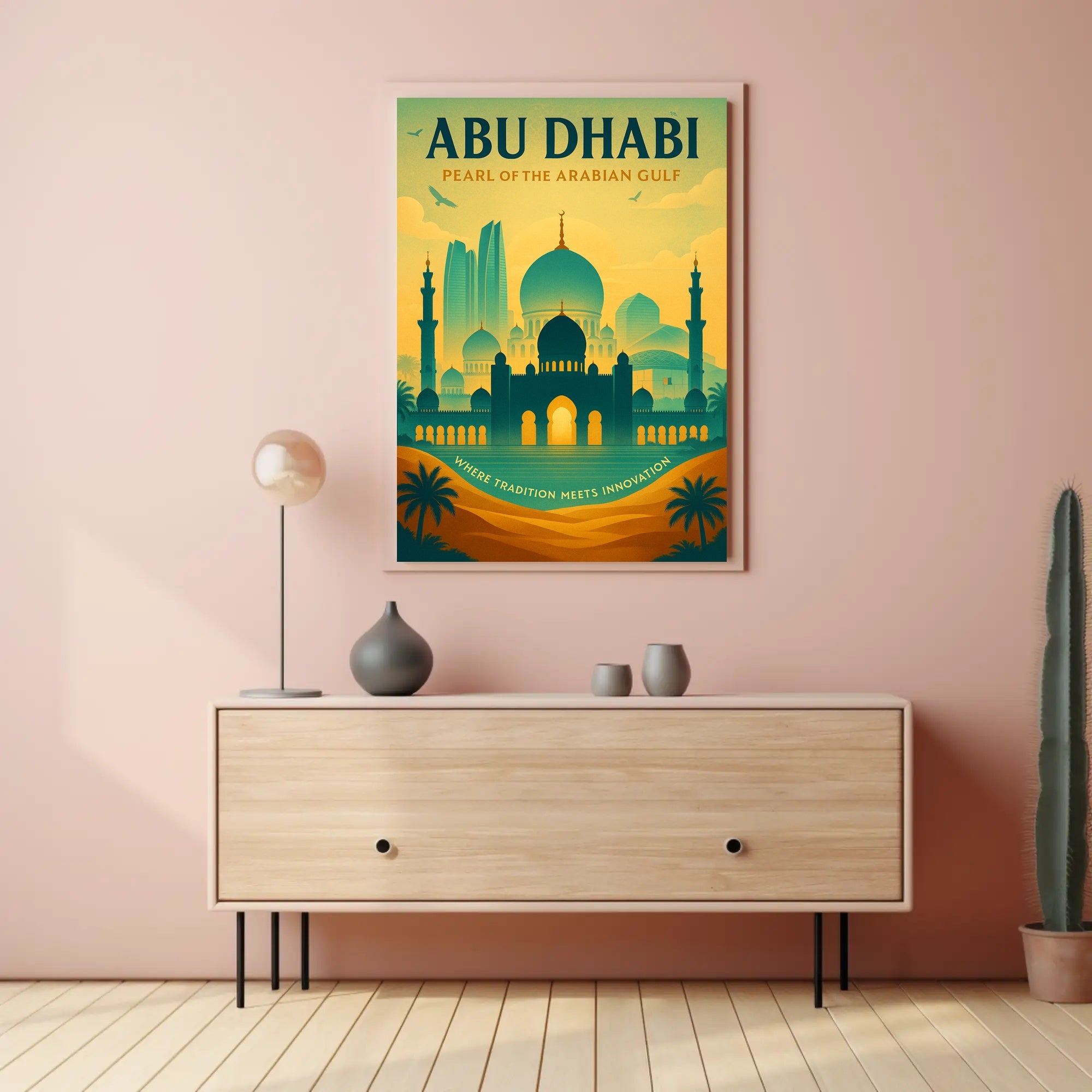 Abu Dhabi Pearl Of The Arabian Gulf Poster PosterGoat