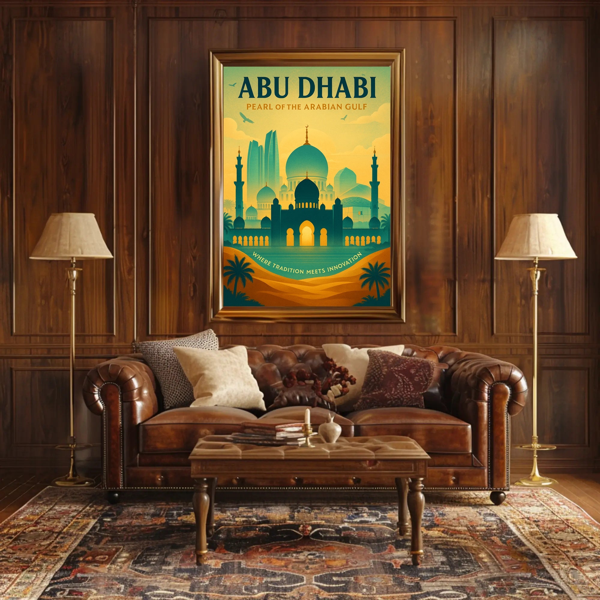 Abu Dhabi Pearl Of The Arabian Gulf Poster PosterGoat