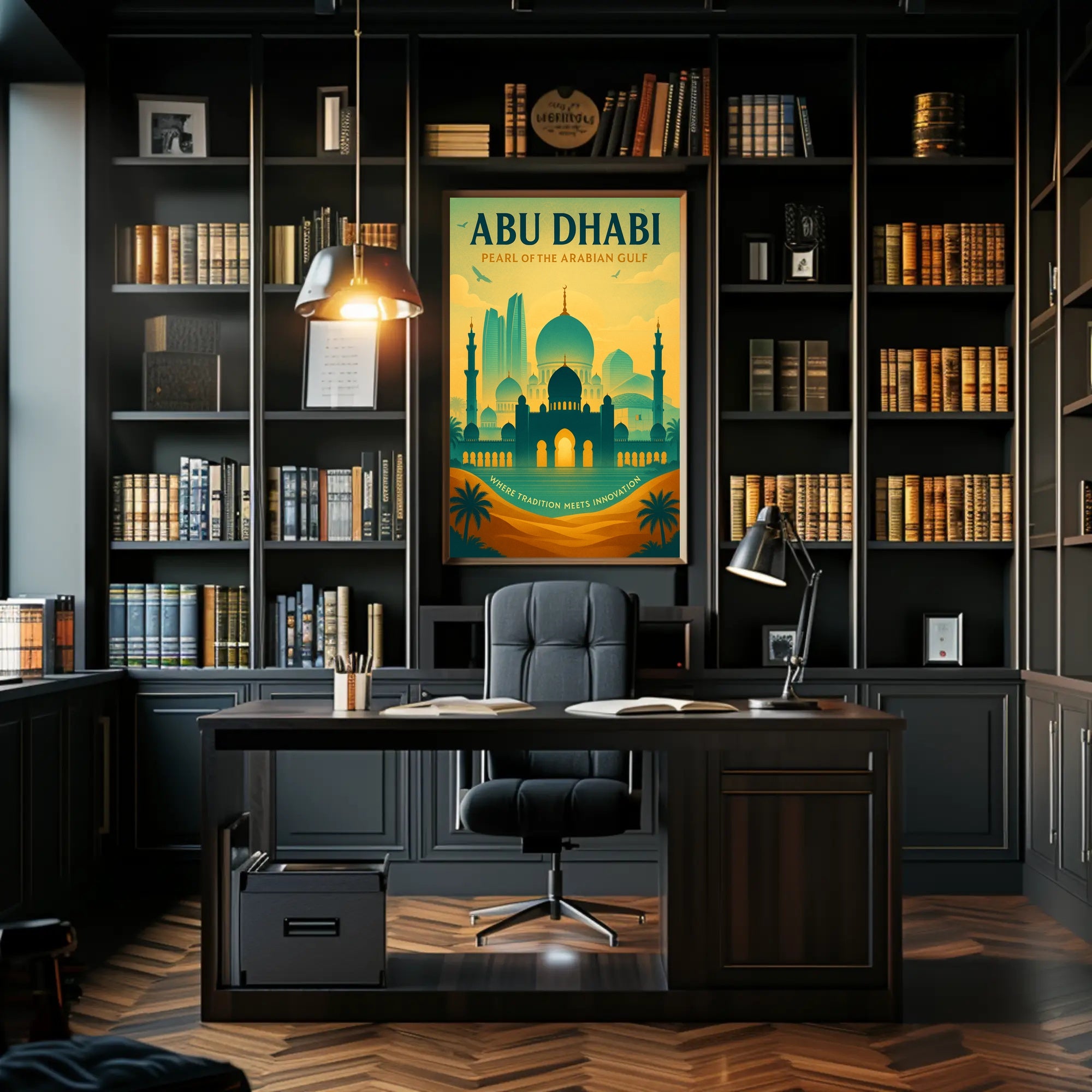 Abu Dhabi Pearl Of The Arabian Gulf Poster PosterGoat