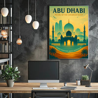 Abu Dhabi Pearl Of The Arabian Gulf Poster PosterGoat