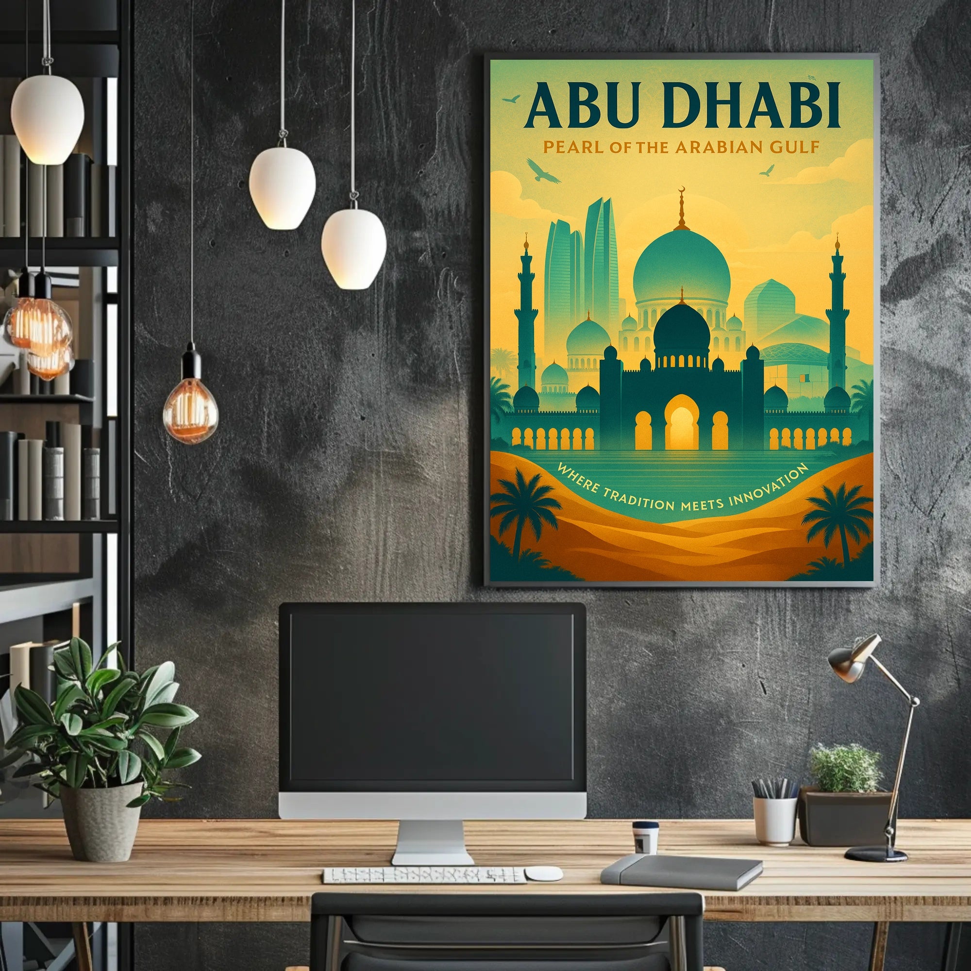 Abu Dhabi Pearl Of The Arabian Gulf Poster PosterGoat