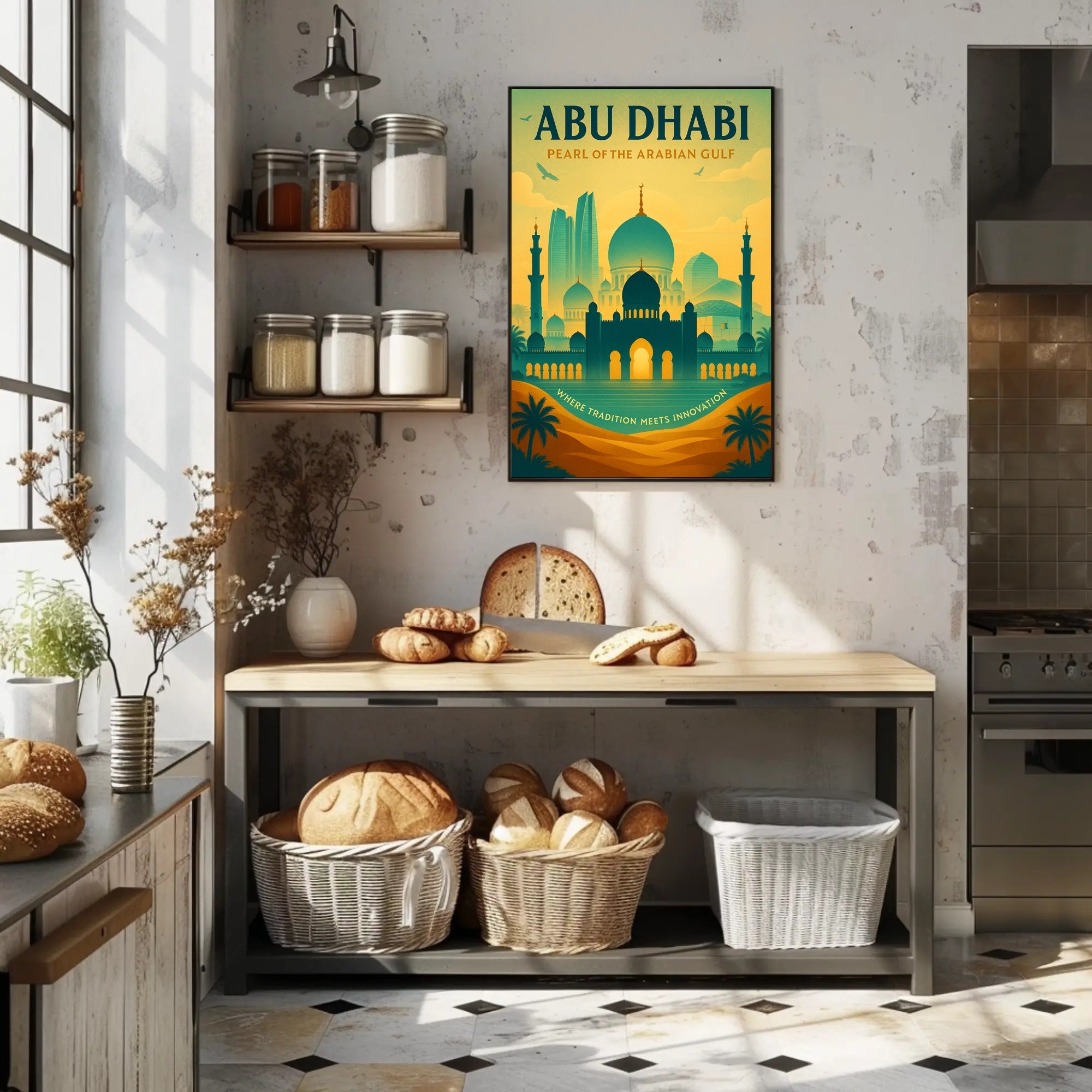 Abu Dhabi Pearl Of The Arabian Gulf Poster PosterGoat