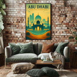 Abu Dhabi Pearl Of The Arabian Gulf Poster PosterGoat