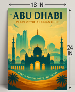 Abu Dhabi Pearl Of The Arabian Gulf Poster PosterGoat